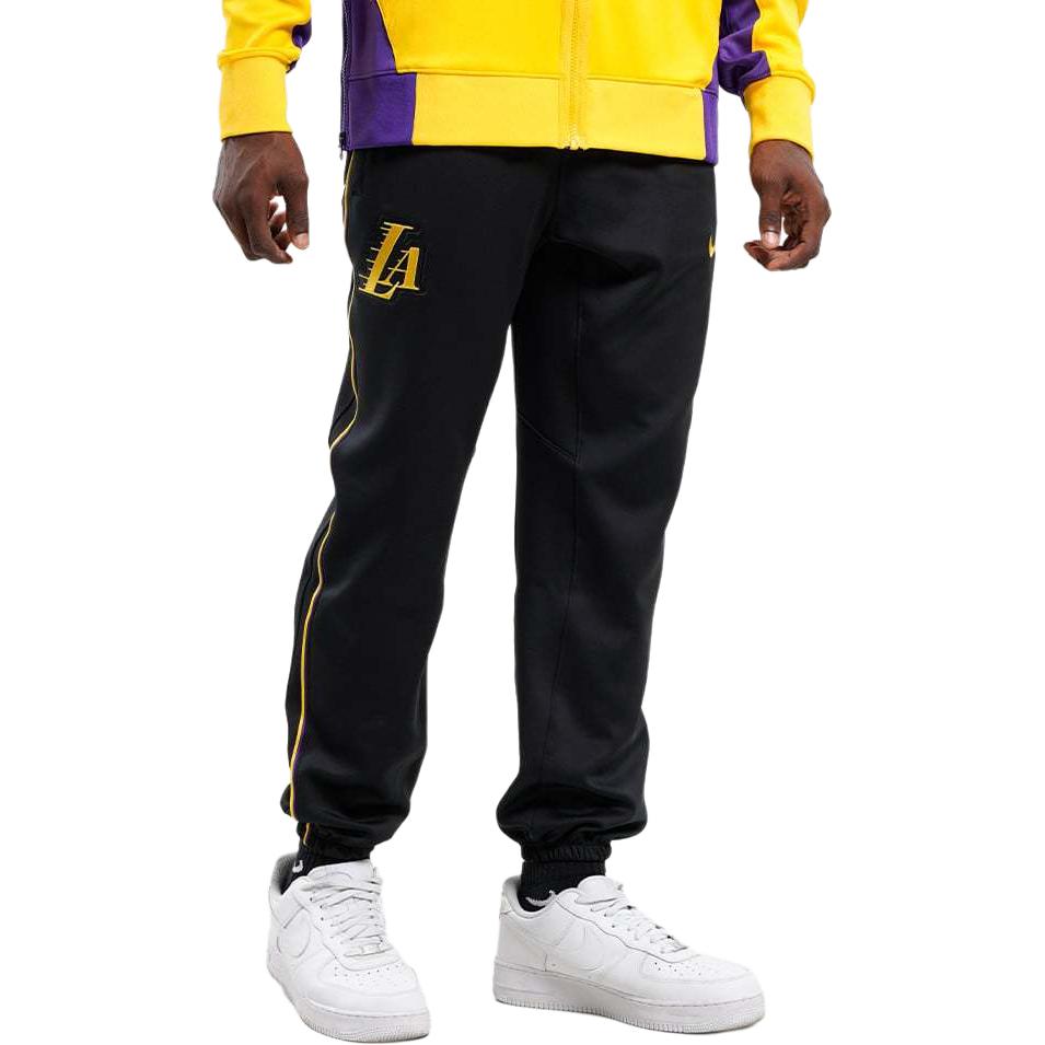 Nike Dri-Fit Los Angeles Lakers Showtime City Edition Letter Print Tapered Knit Sports Pants Men Bottoms Black DX9401-010
