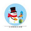 500pcs/roll Christmas Round Snowman Stickers Gift Packaging Sticker
