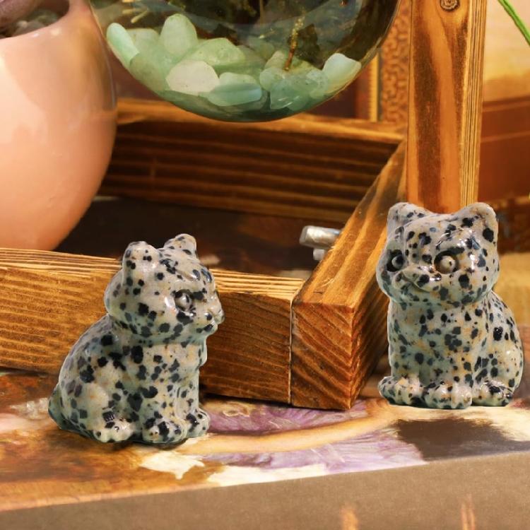 Kristall sitzende Katzen Statue Figuren Kätzchen Skulptur Katzen Dekorationen Schmuckstück für Büro Raum Haus Schreibtisch Dekorationen