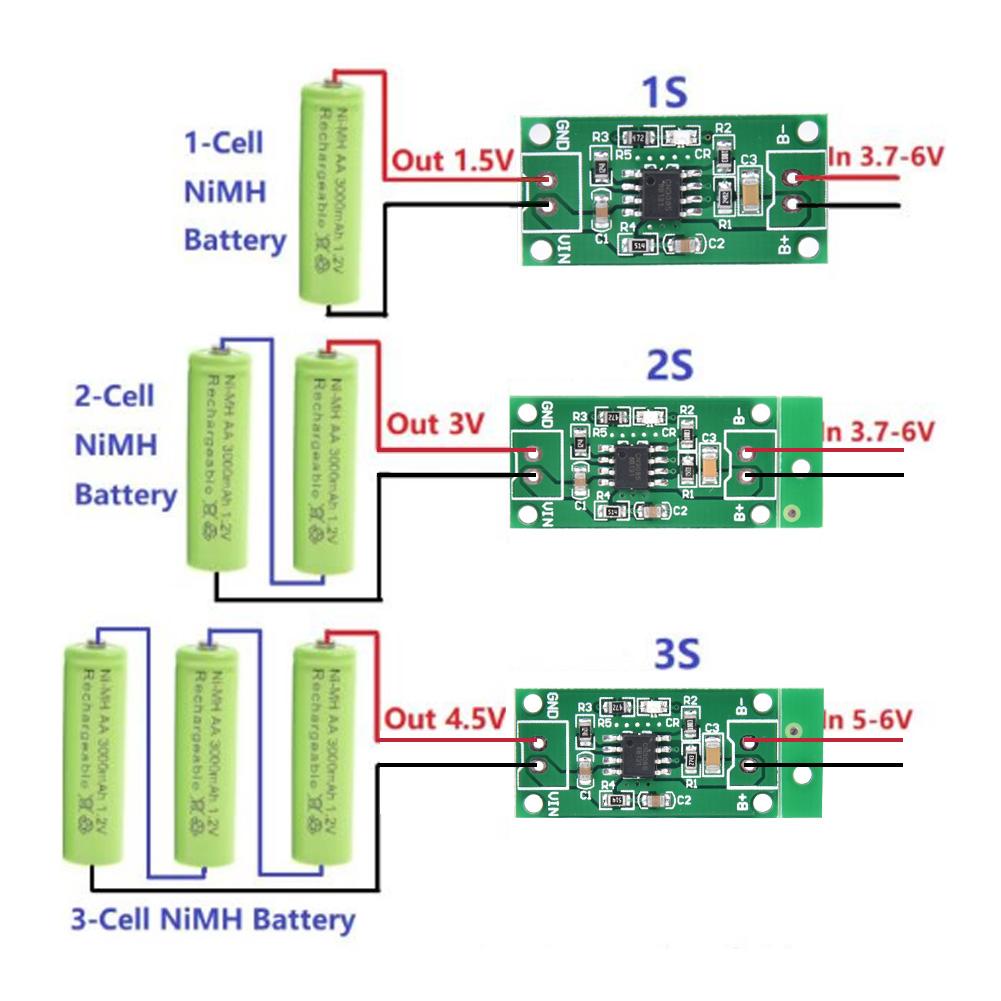 1S/2S/3S NiMH Battery Dedicated Battery Charger Module 1.5V 3V 4.5V CC CV Charging Battery Charger