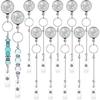 Funny ID Badge Holders with Alligator Clip for Nurse Teacher Office Holiday, Retractable Glitter Badge Holders Clip