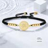 Solomon's Seven Archangels Adjustable Bracelet with Stainless Steel Beads - Couple's Luck Charm.