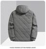 2025 Men's Winter Jacket: Fleece Lined, Thickened Cotton, New Warm Style, Casual Hooded Stand Collar.