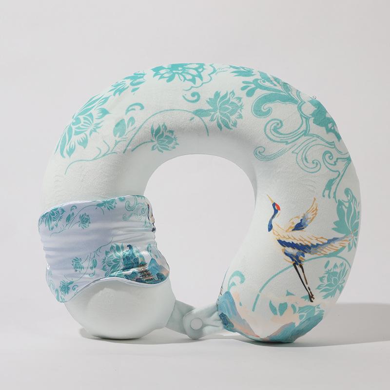 

Office Nap Neck Pillow Travel Portable Airplane Pillow Strap Blackout Eye Mask single neck pillow (including eye mask)