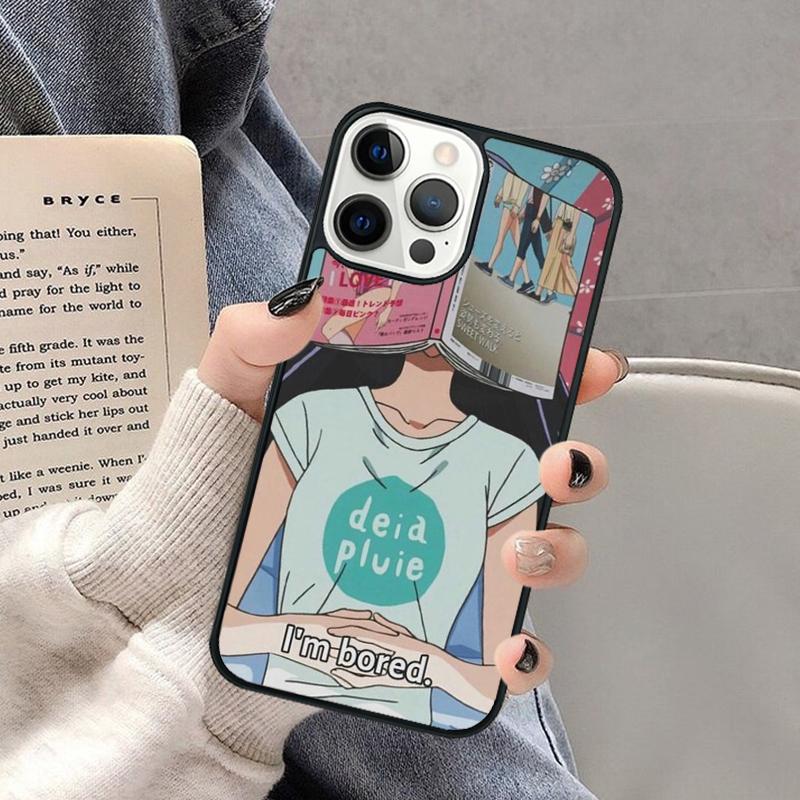 Japanese 90s Anime Aesthetic Phone Case for iPhone 17 Air 16 16e 15 Plus for Apple 13 11 12 14 Pro Max Cover Coque