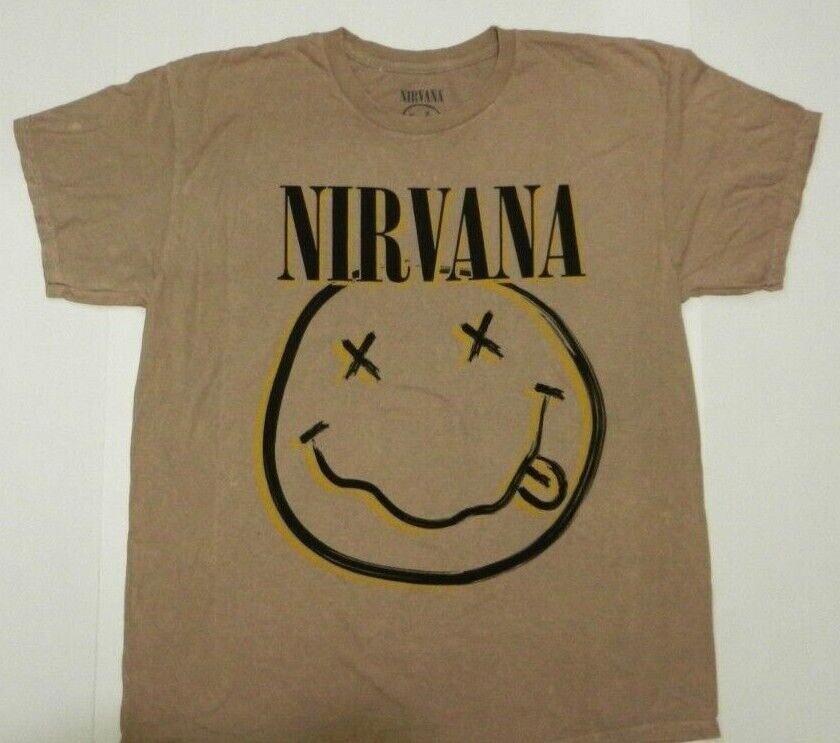 26 Grunge Band Nirvana Smiley Graphic Tee T-Shirt New Unisex T-Shirt XXL
