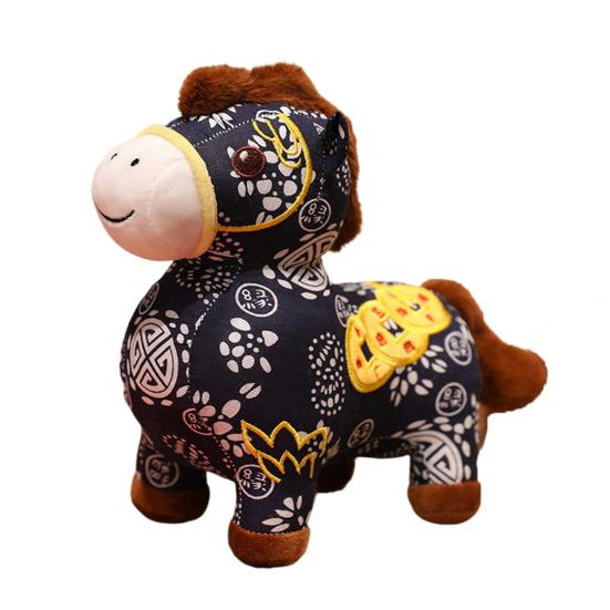 Blessing Horse Plush Toy Chinese Style Stuffed Horse Doll Good Luck