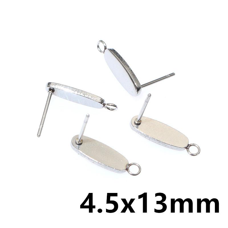 20pcs Craft Stud Earring Pins Stainless Steel DIY Earring Geometric Polygonal Earrings Posts Earring Jewelry Making Accessories