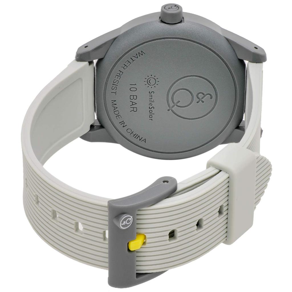 SmileSolar Smile Analoguhr mit wasserdichtem Urethan RP20J006 Q&Q (Q&Q Solar) Damen Solar-Armband, Grau,