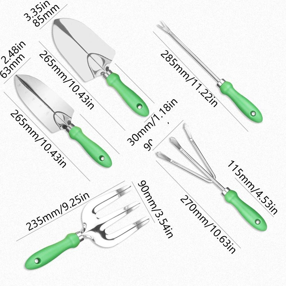 11Pcs/Set Small Spade Garden Tool Set Loosen Soil with Storage Tote Bag Bonsai Tools Effort-saving Digging Weeding