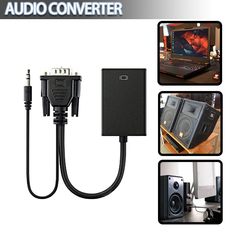 

Lvye VGA для конвертера 1080P HD адаптер с аудиокабелем для HDTV ПК, ноутбука, ТВ