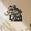 Joshua Bible Scripture Metal Wall Art Christian Cross Home Decor Gift