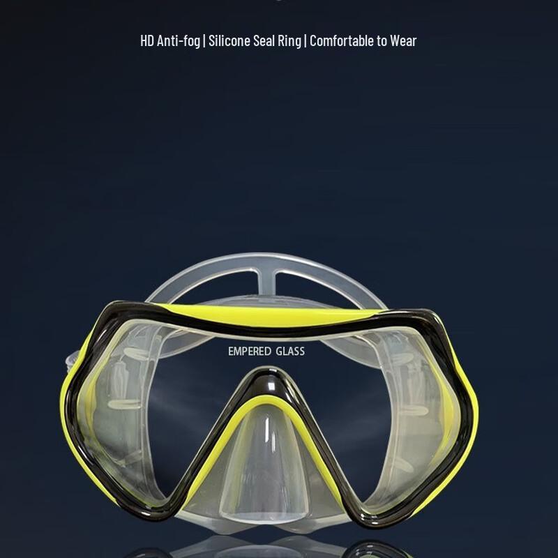 YBLKJ Wide-View Myopia Snorkel Mask