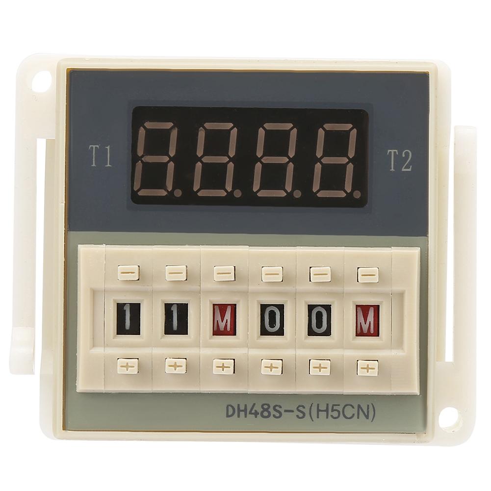 O111ROM DH48s s2Z Durable LCD Display Time Timer Delay Relay 8 Pins 0.1S99H (220VAC)