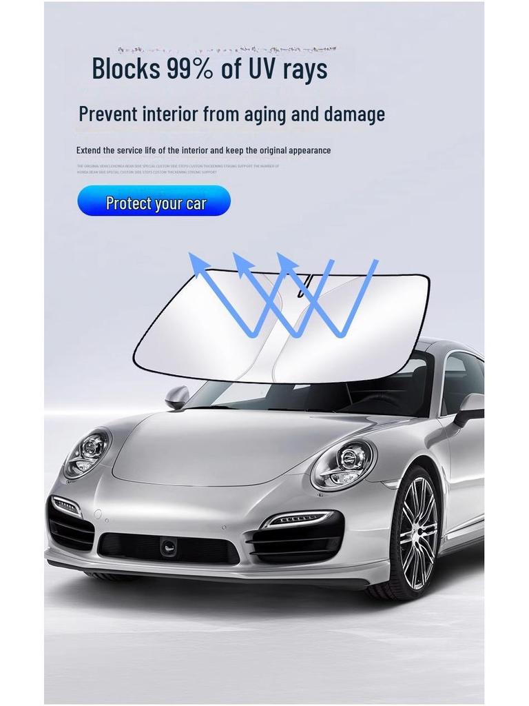 Double-Layer Car Windshield Sunshade and Heat Insulation Visor