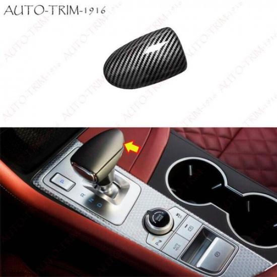 For Genesis G70 -2025 Black ABS Carbon Car Interior Gear Shift Knob Cover