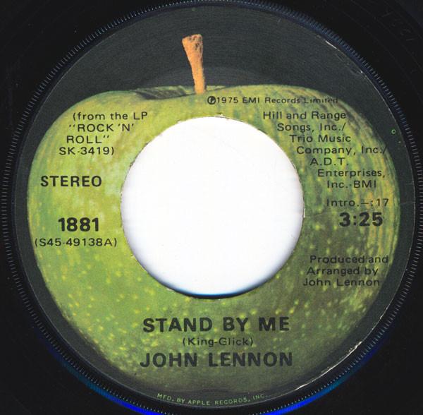 

7inch Record JOHN LENNON - Stand By Me 1881 Apple Records 1975 US Rock Used