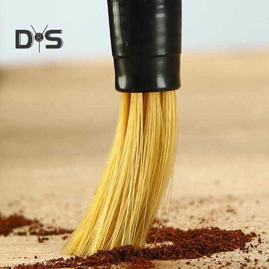 Coffee Machine Cleaning Brush Dual Head Super Soft Bristles Plastic Coffee Grinder Dusting Brush Barista Cleaning Tool Bar Accessories