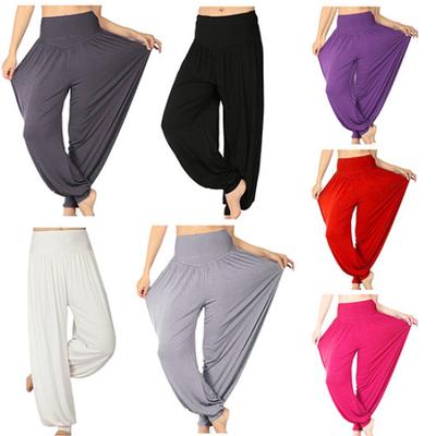 Women's Comfy Harem Yoga Loose Long Pants Belly Dance Boho Sports Wide Trousers