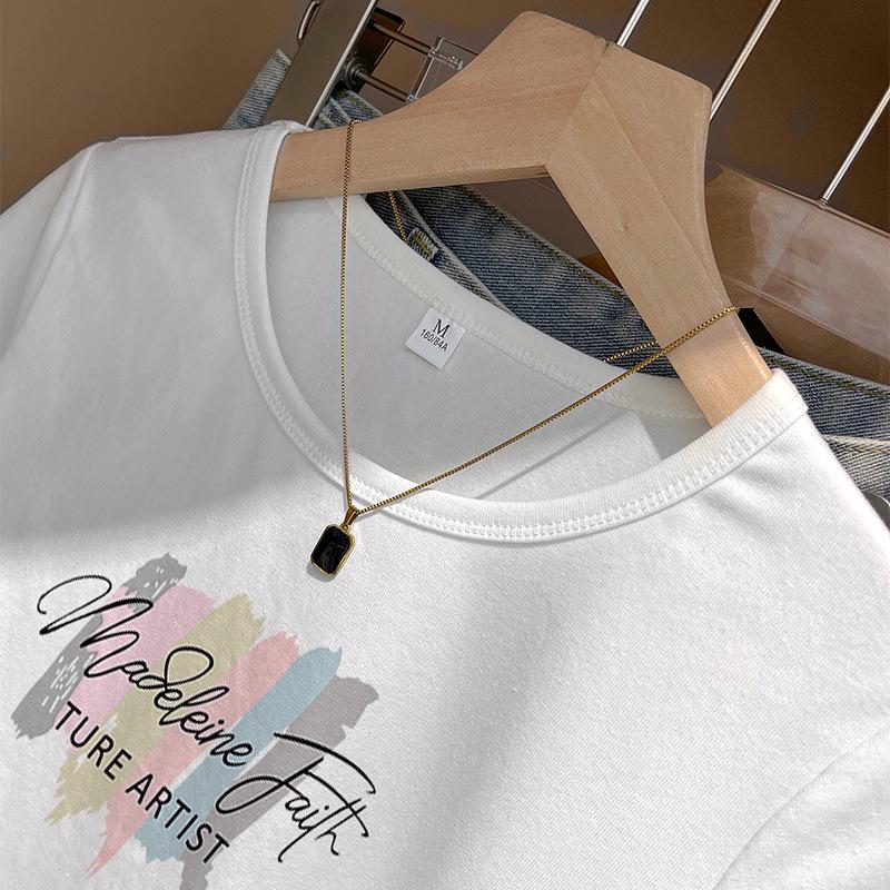 Women's American Cotton Slim Fit Round Neck Short Sleeve T-Shirt – Trendy Summer Essential