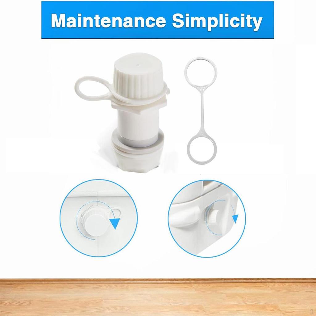 Ablassschraube 24011 mit befestigtem Deckel, Hochleistung für Kühlboxen, Kühlboxen