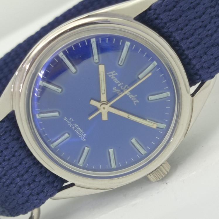 

OLD HENRI SANDOZ & FILS SWISS MENS WRIST WATCH a411293-1 Sku001-a411293