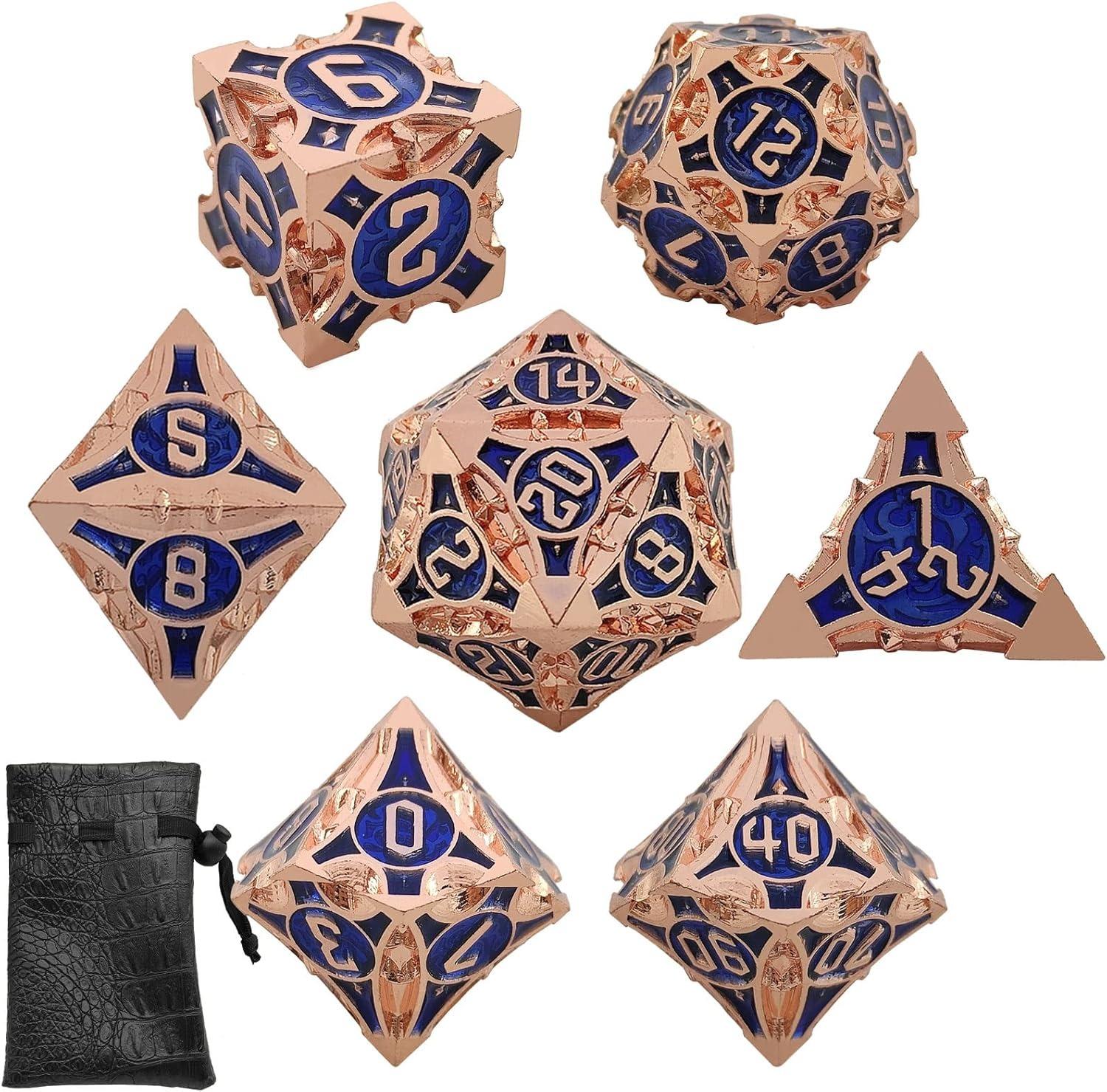 

Металлический набор игральных костей DND D20 Polyhedral, подходит для Dungeons and Dragons RPG MTG Role Playing Pathfinder, настольные игры, аксессуары с сумкой для хранения красный/синий