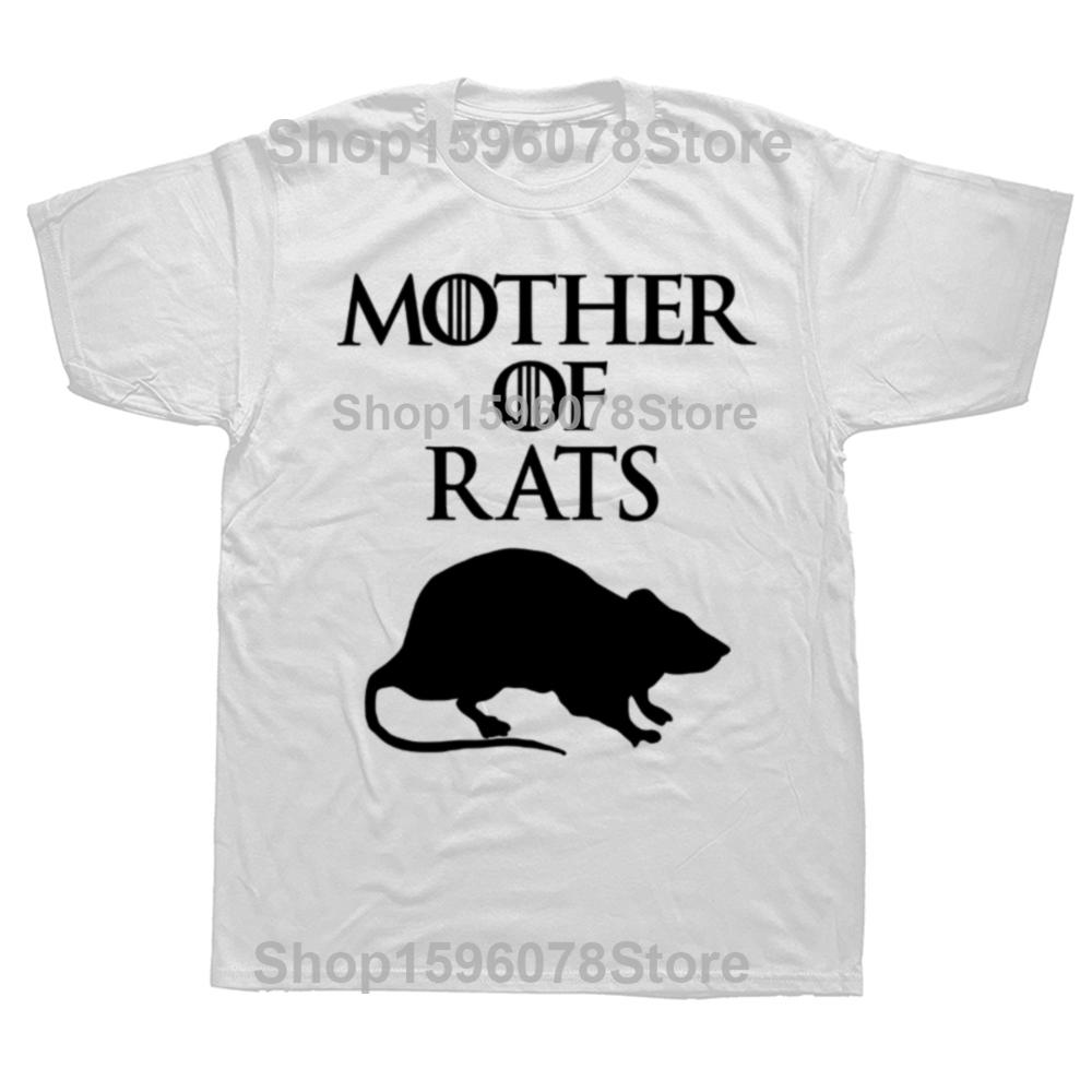 Summer Funny Mother of Rats Men T Shirt Streetwear Casual Short Sleeve Print Cotton Hip Hop Casual Rat Mom T-shirt Tops Tee