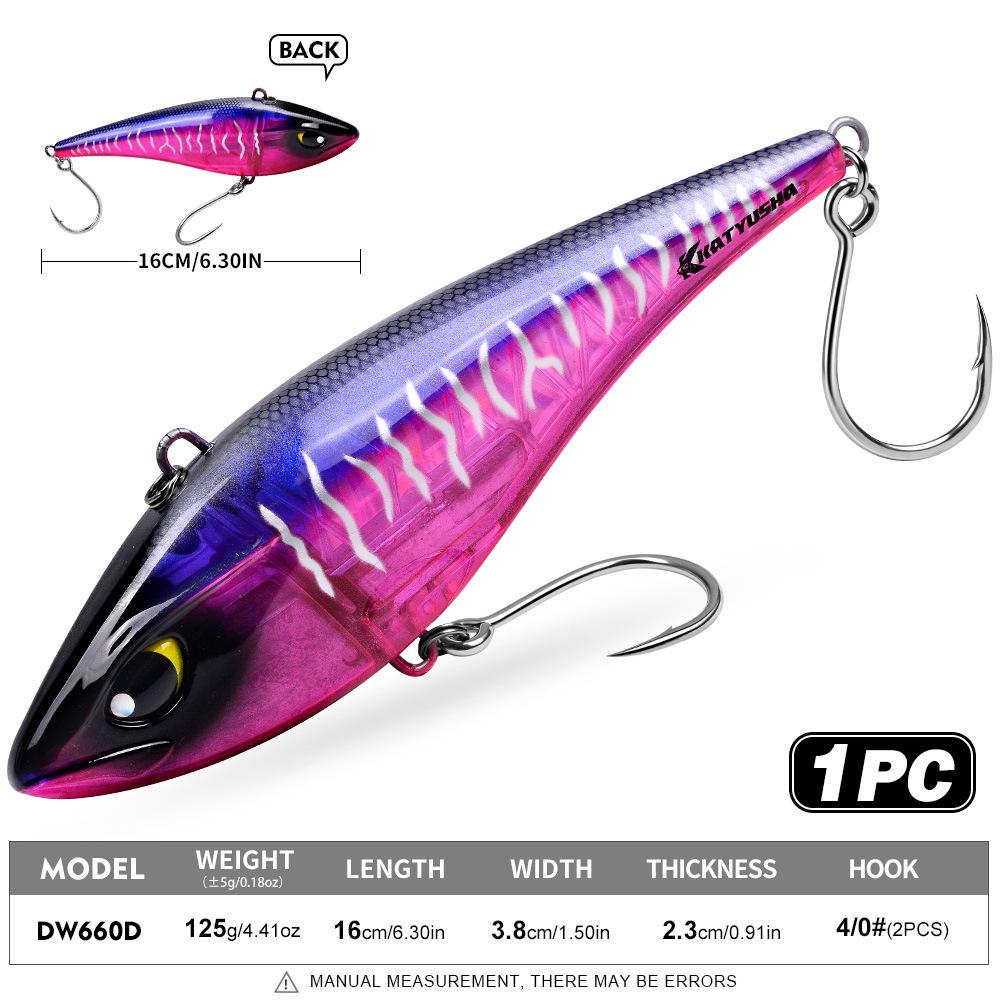 Integrated Steel Wire Tuna Pencil Lure - 16cm/13.5cm Saltwater VIB with Single Hook