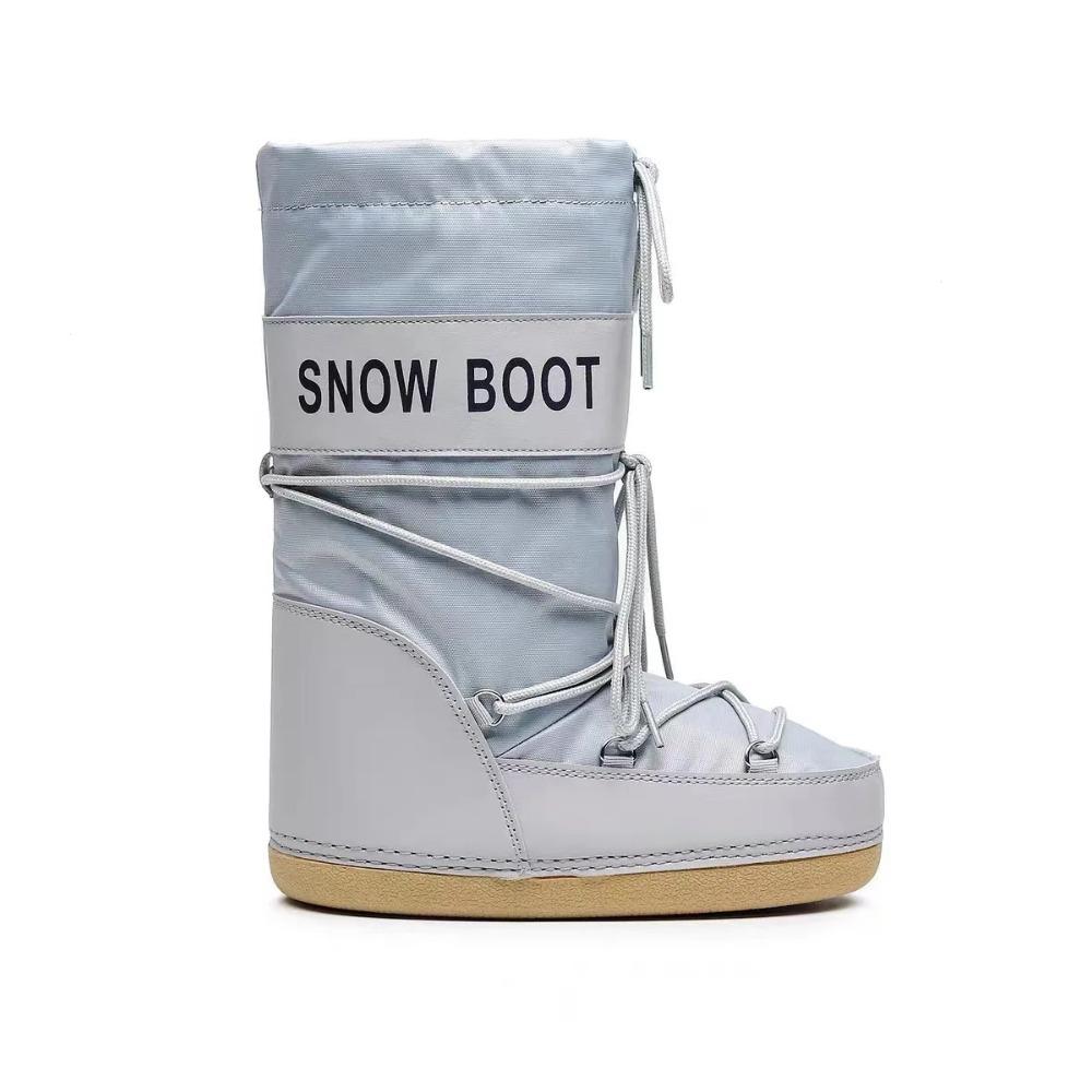 

European Women s Waterproof and Non-slip Cloth Space New Platform Heels Short Tube Thickened Warm Snow Boots 35-36