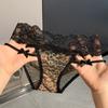 Female Summer New Style Pure Desire Sexy Lace Leopard Print Leg Ring Low Waist Triangle Briefs