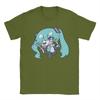 Hatsunes Mikus Vocaloid TShirts for Men  Casual Cotton Tee Shirt Round Collar Short Sleeve T Shirts Summer Clothing