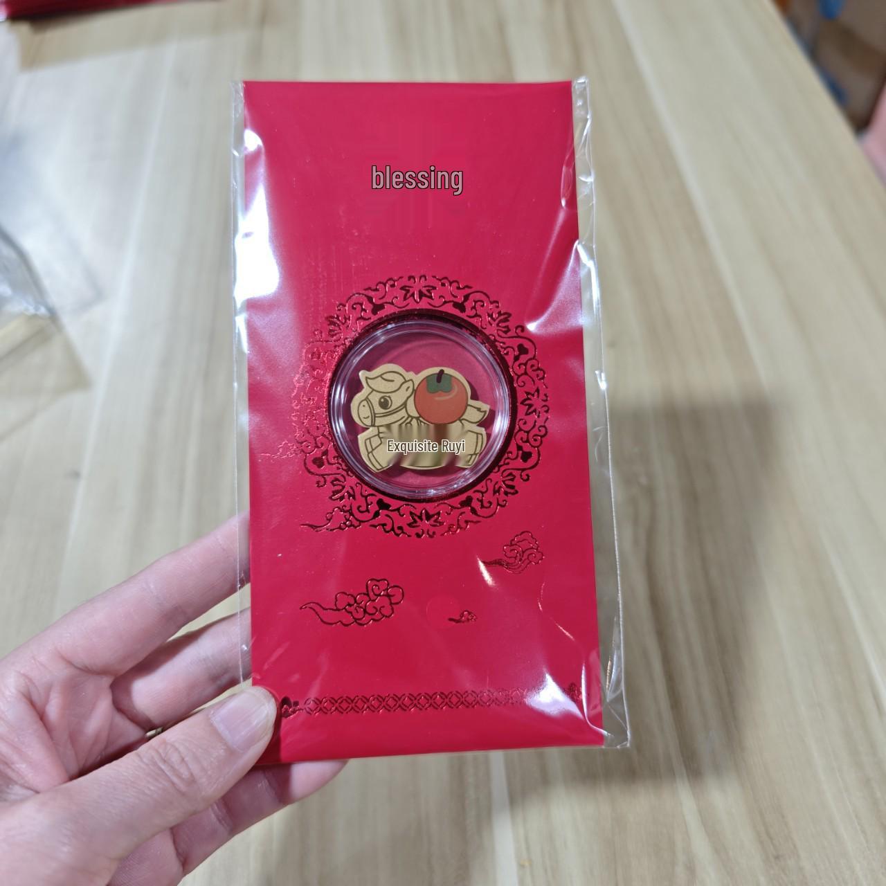 Year of the Horse 999 Pure Gold Phone Sticker: Princess Wealth Fortune, Good Luck New Year Gift