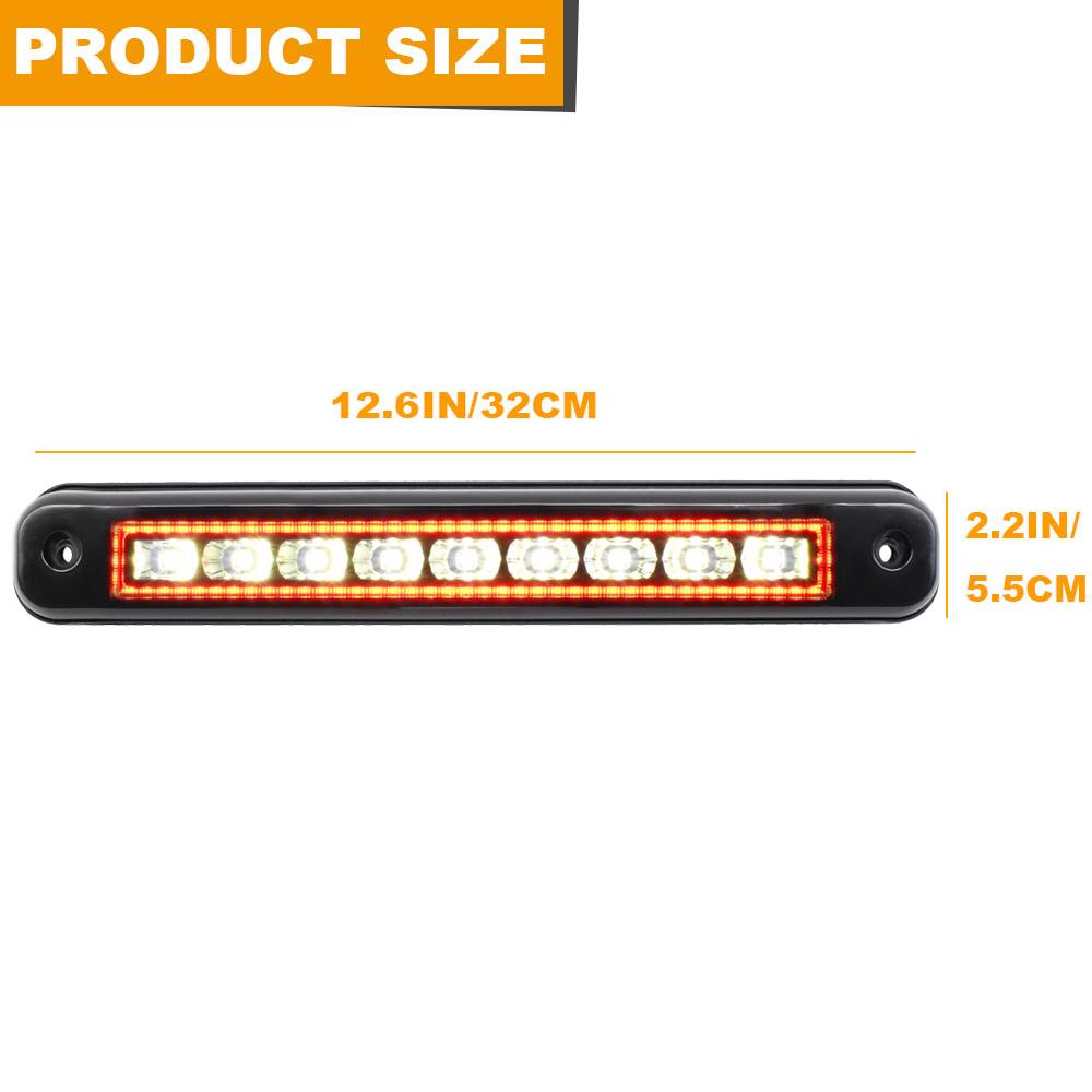 LED 3rd Third Smoked Brake Light Reverse Cargo Light Pickup Taillight Rear Stop Light For Chevy C1500/K1500/Silverado 1988-1998