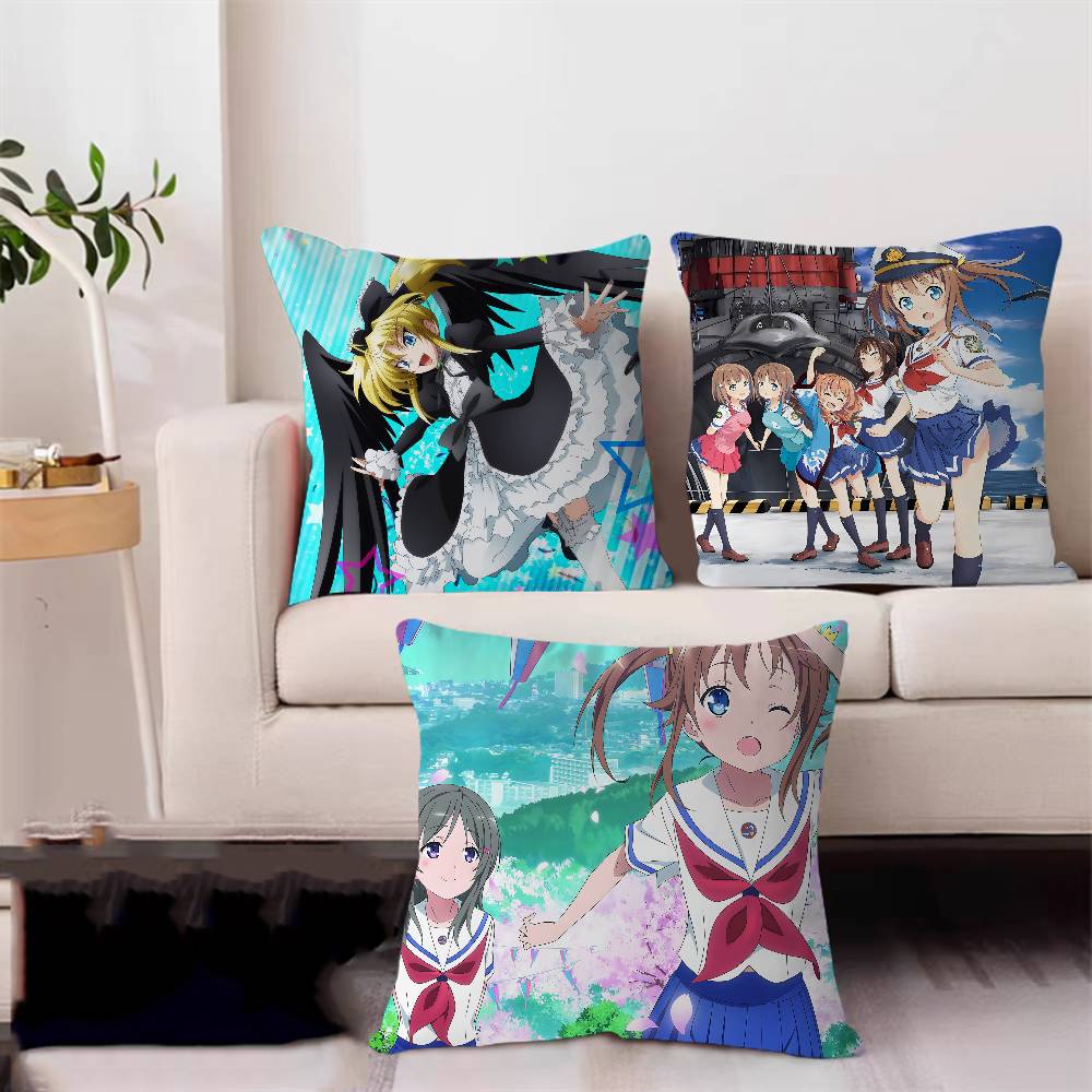 Anime S-Steins G-Gate Personalized picture text home decorative pillows Household Gifts 45x45cm