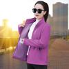 Women's Autumn and Winter Warm Standing Collar Fleece Cardigan Jacket