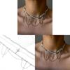 Geometric Cross Pendant Necklace For Women Men Fashionable Layered Chain Jewelry