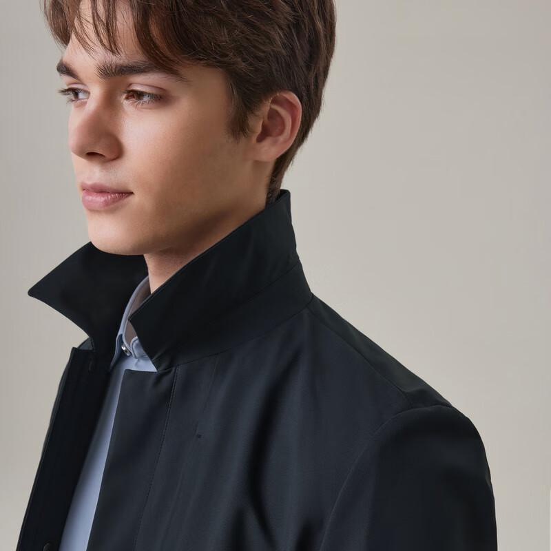 EMZ Men's Business Casual Zipper Windbreaker Jacket