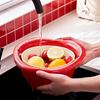 Vegetable Washing Basket Funny Large Capacity Strainer Double Layer Vegetable Fruit Colander Produce Basket Strainer for Rinsing Washing Berry