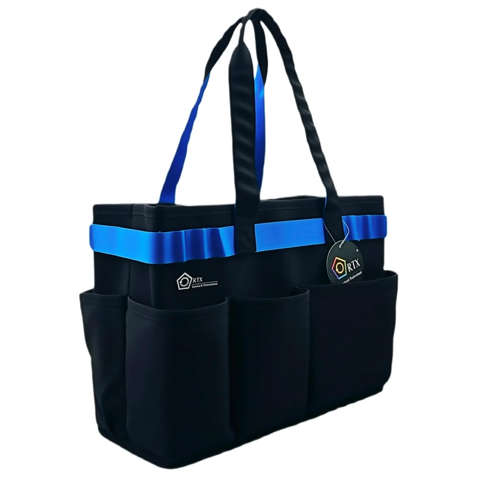 

[Muen] Large Capacity Tool Tote Bag with Multiple Pockets, Handheld, Self-Standing, Shoulder Strap, 50kg Weight Capacity, Water-Repellent,