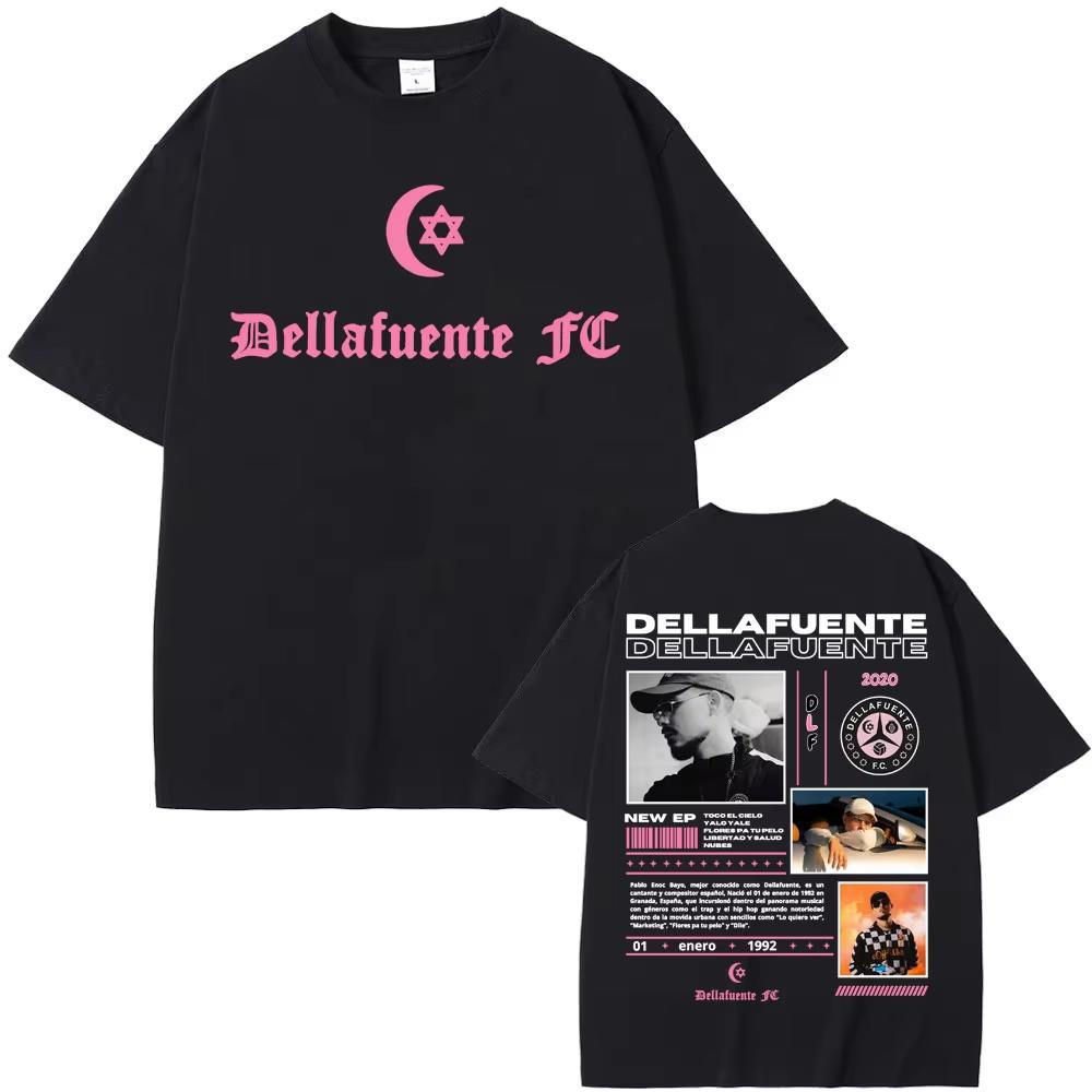 Rapper Dellafuente Pa Las Penas Dellafuente Pa Las Alegrías Print T Shirts Men Women Vintage Casual pure Cotton Tshirt