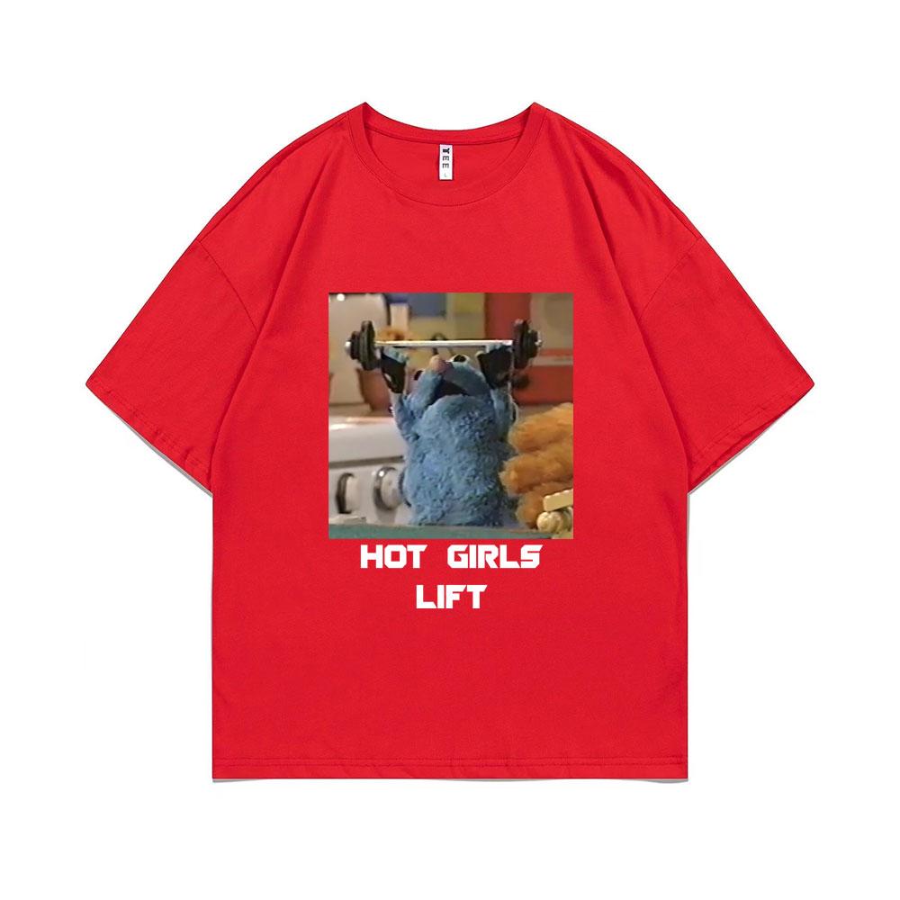 Tutter Hot Girls Lift Tshirt Working On My Fitness T-shirt Funny Mouse Graphic Short Sleeve Tshirt Men Women Fashion Casual Tees