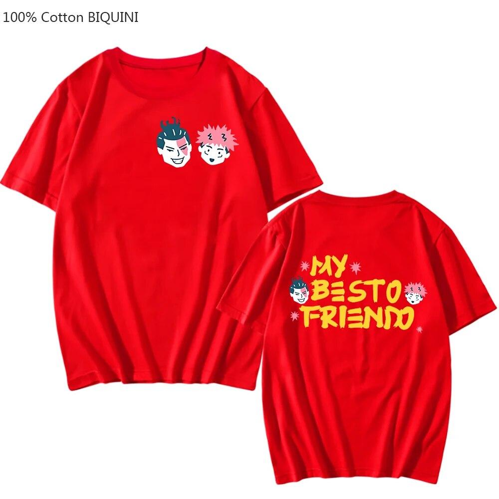 My Besto Friendo Tshirt Itadori Yuji Aoi Toudou Anime Print T Shirt Unisex/Women Summer Tee Tops Jujutsu Kaisen Japan Anime T-shirt