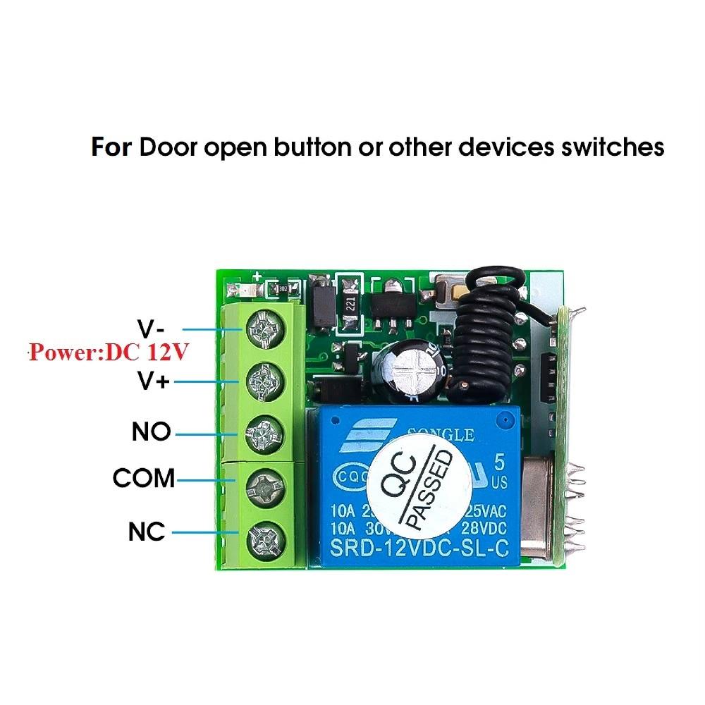Relay Channel Wireless RF Garage Door Remote Control Switch Receiver Transmitter
