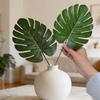 Artificial Monstera Leaves Faux Tropical Greenery Hawaiian Palm Monstera Leaf Fake Turtle Plant for Wedding Party Home Decor