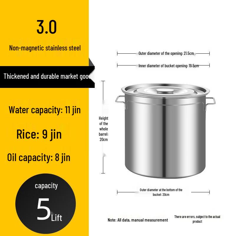 JPHZNB Thickened Stainless Steel Soup Pot Set (3-Piece)