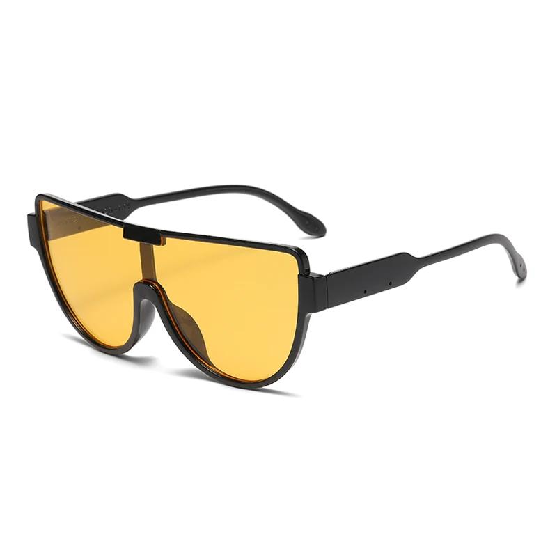 New Design Monoblock Semi-Round Sunglasses Designer Half Frame Goggle Shades Outdoor Oversized Sun Glasses For Women & Men