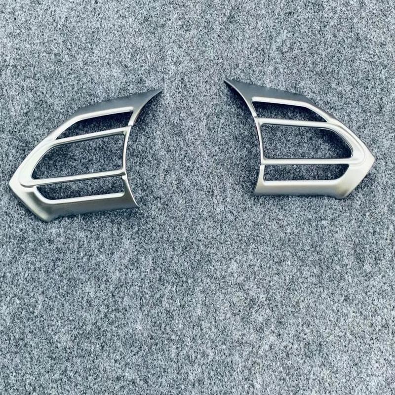 For Mazda 2 Hybrid Version 2024 ABS Chrome Black Car Steering Wheel Buttons Cover Frame Trims Sticker Car Styling Accessories