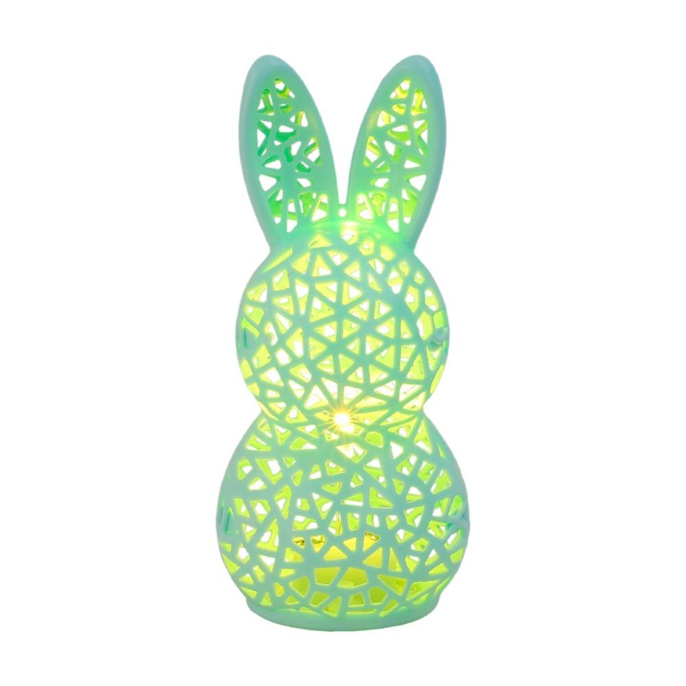 Cartoon 3D Printed Easter Rabbit Lamp Cute Lightweight Easter Atmosphere Light Plastic LED Easter Bunny Ornament
