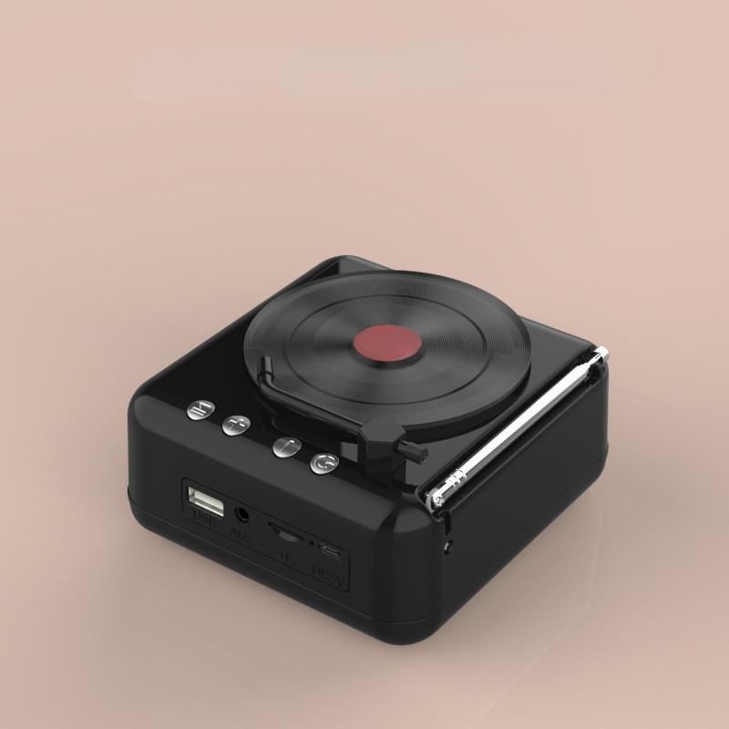 Vintage Vinyl Record Machine HIFI Sound Effects Super Standby Radio Portable Large Battery Bluetooth Speaker New 112.4*105*57mm